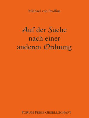 cover image of Auf der Suche nach einer anderen Ordnung